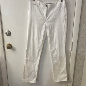Chico’s White Jeans 0 Short Costal Minimalist Preppy Festival Boho Party Casual